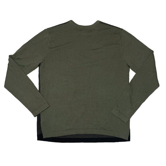 Daniel Hechter Merino Wool Crewneck Sweater Textured Knit Gradient Green Small - Picture 9 of 11